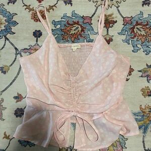 La Hearts Pink Floral Tank Top